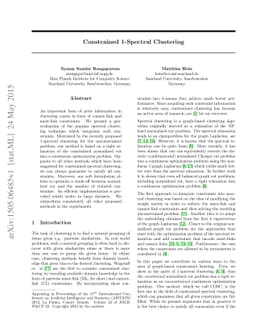 Constrained 1-Spectral Clustering