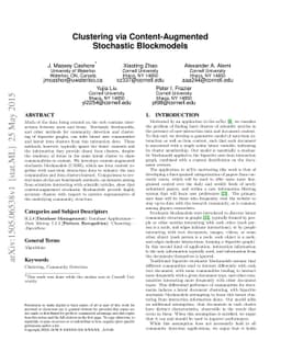 Clustering via Content-Augmented Stochastic Blockmodels