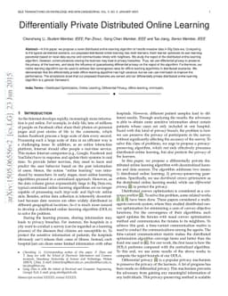 Differentially Private Distributed Online Learning