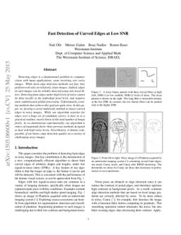 Fast Detection of Curved Edges at Low SNR