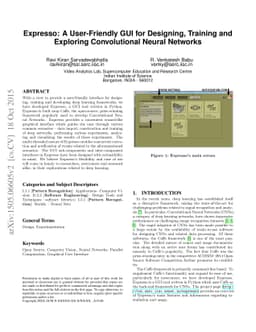 Expresso : A user-friendly GUI for Designing, Training and Exploring
  Convolutional Neural Networks