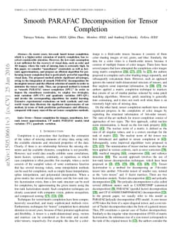Smooth PARAFAC Decomposition for Tensor Completion