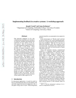 Implementing feedback in creative systems: A workshop approach