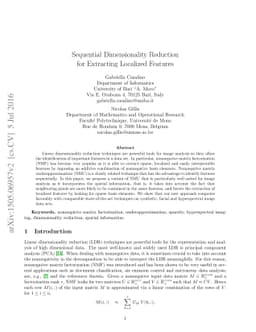 Sequential Dimensionality Reduction for Extracting Localized Features