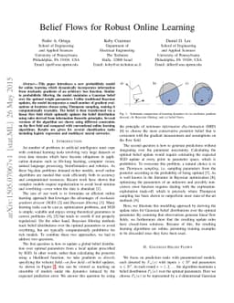 Belief Flows of Robust Online Learning