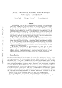 Getting Close Without Touching: Near-Gathering for Autonomous Mobile
  Robots