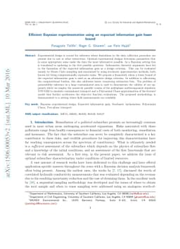 Efficient Bayesian experimentation using an expected information gain
  lower bound