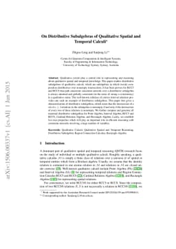 On Distributive Subalgebras of Qualitative Spatial and Temporal Calculi