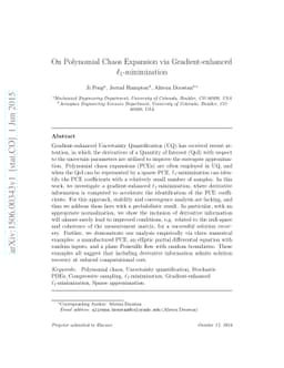 On Polynomial Chaos Expansion via Gradient-enhanced
  $\ell_1$-minimization