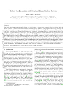 Robust Face Recognition with Structural Binary Gradient Patterns