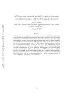 A Riemannian low-rank method for optimization over semidefinite matrices
  with block-diagonal constraints