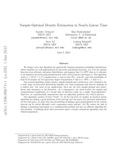 Sample-Optimal Density Estimation in Nearly-Linear Time