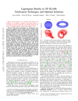Lagrangian Duality in 3D SLAM: Verification Techniques and Optimal
  Solutions