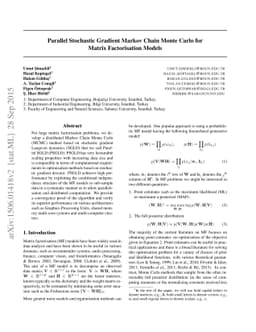 Parallel Stochastic Gradient Markov Chain Monte Carlo for Matrix
  Factorisation Models