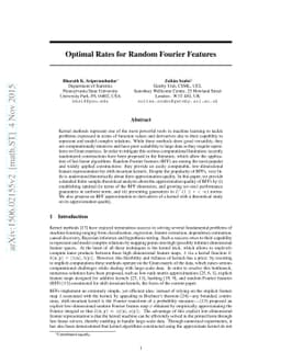 Optimal Rates for Random Fourier Features