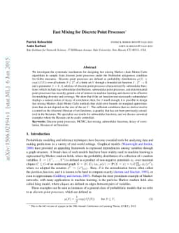Fast Mixing for Discrete Point Processes