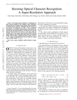 Boosting Optical Character Recognition: A Super-Resolution Approach