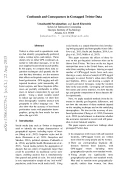 Confounds and Consequences in Geotagged Twitter Data