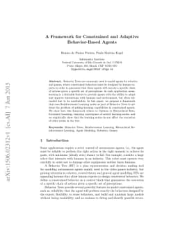 A Framework for Constrained and Adaptive Behavior-Based Agents