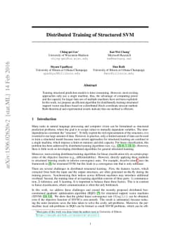 Distributed Training of Structured SVM