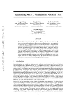 Parallelizing MCMC with Random Partition Trees