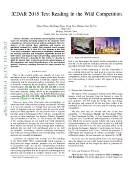 ICDAR 2015 Text Reading in the Wild Competition
