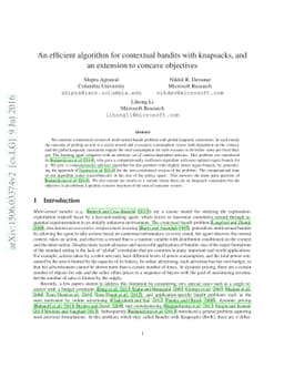 An efficient algorithm for contextual bandits with knapsacks, and an
  extension to concave objectives