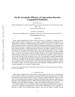 On the Asymptotic Efficiency of Approximate Bayesian Computation
  Estimators