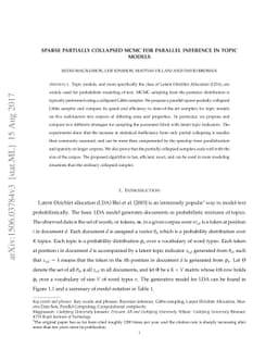 Sparse Partially Collapsed MCMC for Parallel Inference in Topic Models