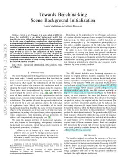 Towards Benchmarking Scene Background Initialization