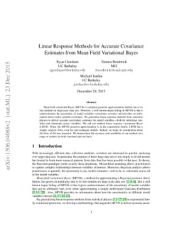 Linear Response Methods for Accurate Covariance Estimates from Mean
  Field Variational Bayes