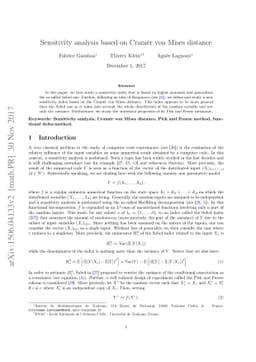 Sensitivity analysis based on Cram{é}r von Mises distance