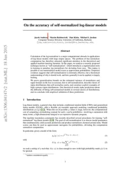 On the accuracy of self-normalized log-linear models