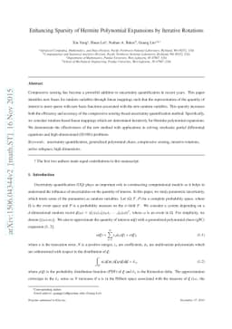 Enhancing Sparsity of Hermite Polynomial Expansions by Iterative
  Rotations