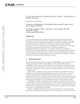 A Fast Incremental Gaussian Mixture Model