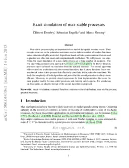Exact simulation of max-stable processes