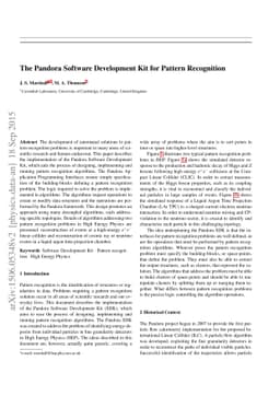 The Pandora Software Development Kit for Pattern Recognition