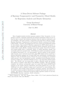 A Menu-Driven Software Package of Bayesian Nonparametric (and
  Parametric) Mixed Models for Regression Analysis and Density Estimation