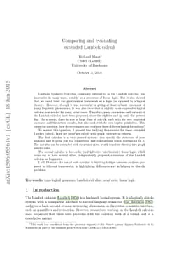 Comparing and evaluating extended Lambek calculi
