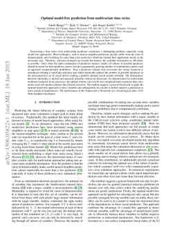 Optimal model-free prediction from multivariate time series