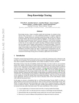 Deep Knowledge Tracing