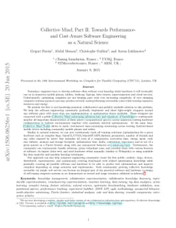 Collective Mind, Part II: Towards Performance- and Cost-Aware Software
  Engineering as a Natural Science