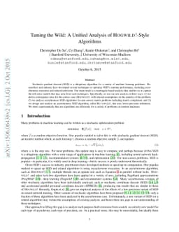 Taming the Wild: A Unified Analysis of Hogwild!-Style Algorithms