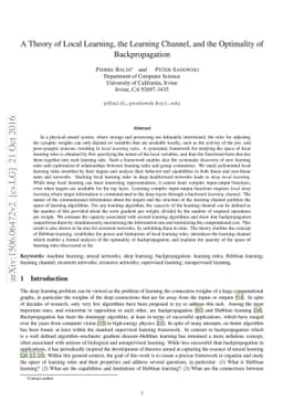 A Theory of Local Learning, the Learning Channel, and the Optimality of
  Backpropagation