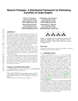 Beyond Triangles: A Distributed Framework for Estimating 3-profiles of
  Large Graphs