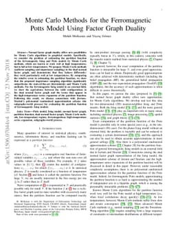 Monte Carlo Methods for the Ferromagnetic Potts Model Using Factor Graph
  Duality