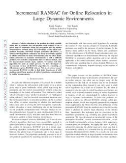Incremental RANSAC for Online Relocation in Large Dynamic Environments