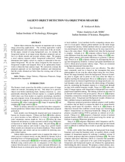 Salient Object Detection via Objectness Measure