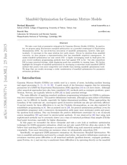 Manifold Optimization for Gaussian Mixture Models