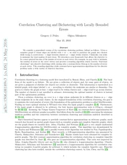 Correlation Clustering and Biclustering with Locally Bounded Errors